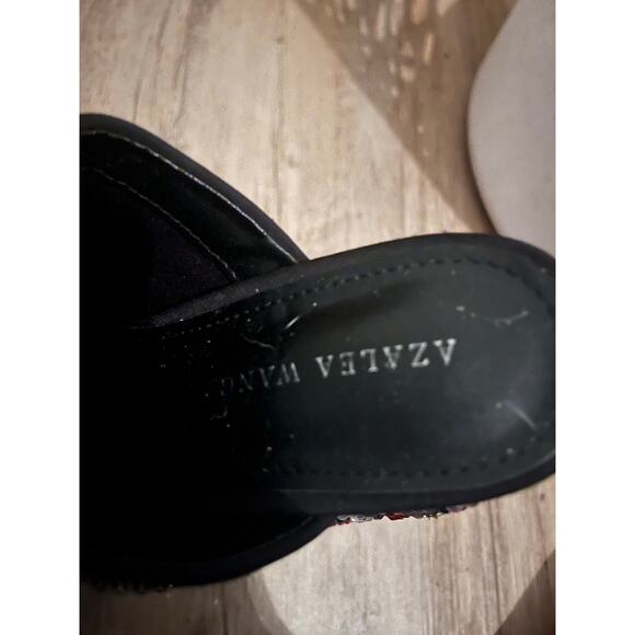 Azalea Wang Logan Women's Rhinestone Platform Sandals Multicolor Size 6 - Picture 6 of 10